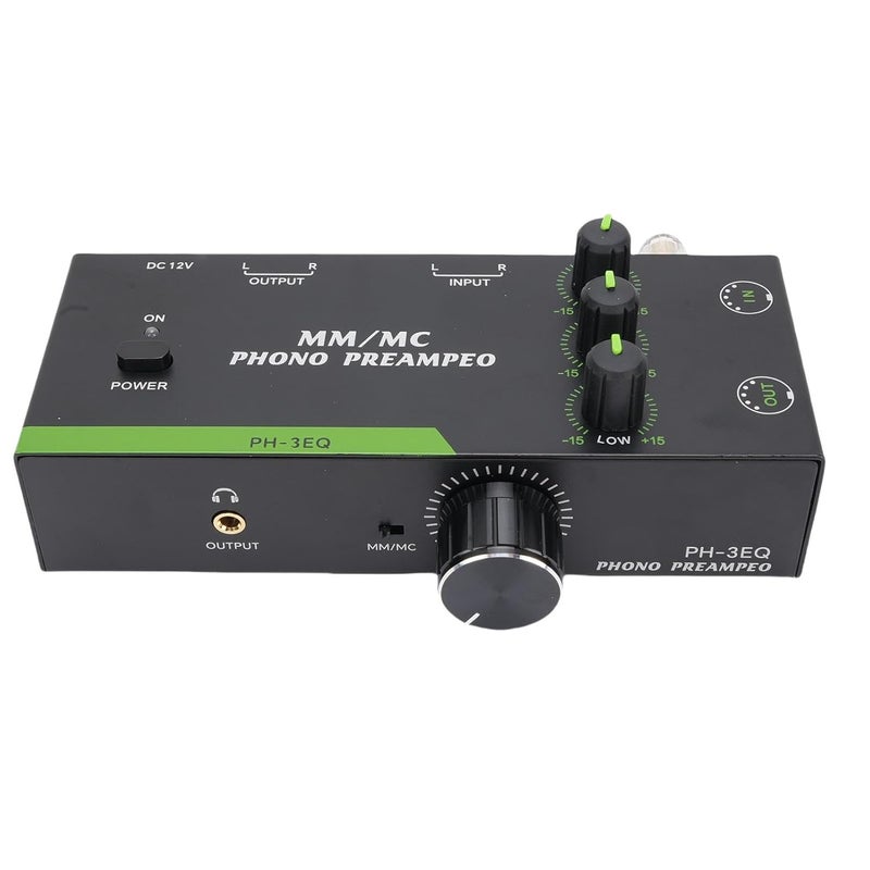 Bewinner Phono Preamp with MM MC Support XLR Balanced I O, 3 Band EQ Turntable Amplifier, Metal Chassis, Audiophile Grade Sound for Record Players (US Plug 100-240V) - Image 1